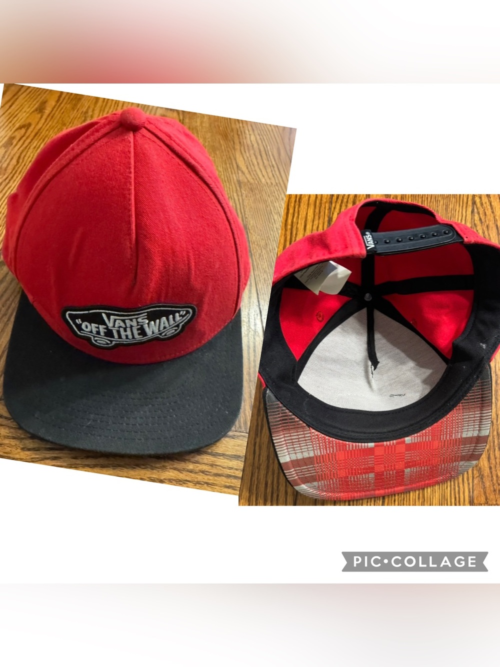 Vans Off the Wall Red Black Cap Hat - Retro